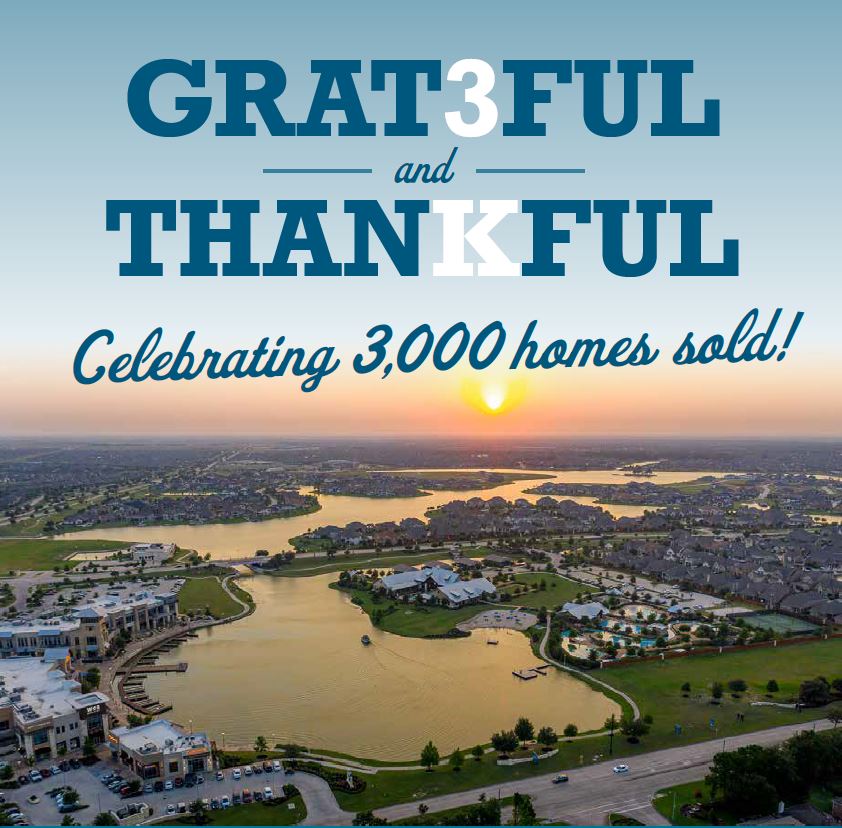 3,000 homes Sold